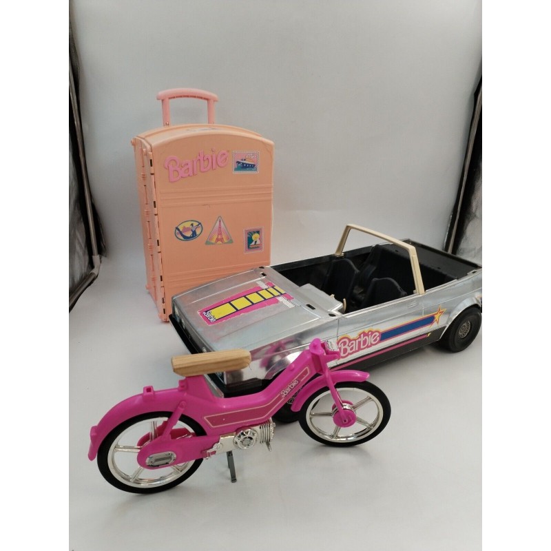 Lot Barbie Mattel 1995 1983 1981 Valise Voyage Dressing Golf Mobylette... Lot Barbie Mattel 1995 1983 1981 Valise Voyage Dressing Golf Mobylette...