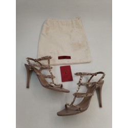 Rockstud Valentino Garavani Talons Cuir Spartiate Sandale Taille 40 Cuir