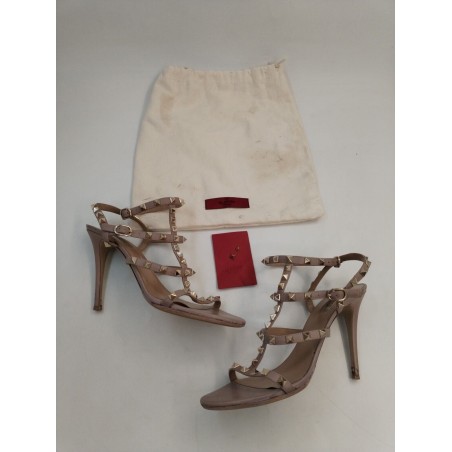 Rockstud Valentino Garavani Talons Cuir Spartiate Sandale Taille 40 Cuir