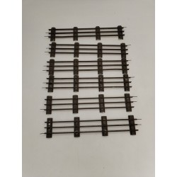 Lot De 6 Rails Droits Po O Made In France Jep Fer Trains Ancien Jeu Miniature