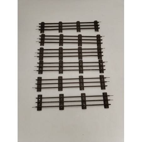 Lot De 6 Rails Droits Po O Made In France Jep Fer Trains Ancien Jeu Miniature