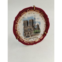 Limoges Porcelaines France Paris Notre Dame Assiette Sur Support