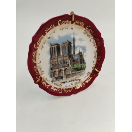 Limoges Porcelaines France Paris Notre Dame Assiette Sur Support