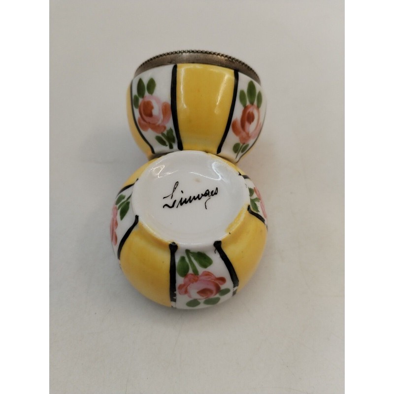Paire De Saleron Limoges Sel Poivre Condiments Art De La Table Porcelaine Art... Paire De Saleron Limoges Sel Poivre Condiments Art De La Table Porcelaine Art...