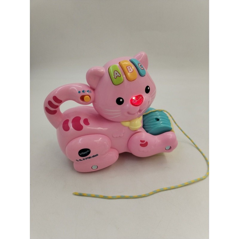 Vtech 1, 2,3 P'tit Chat Rose Jouet Électronique Jeu Eveil Animaux Lumineux Sons Vtech 1, 2,3 P'tit Chat Rose Jouet Électronique Jeu Eveil Animaux Lumineux Sons