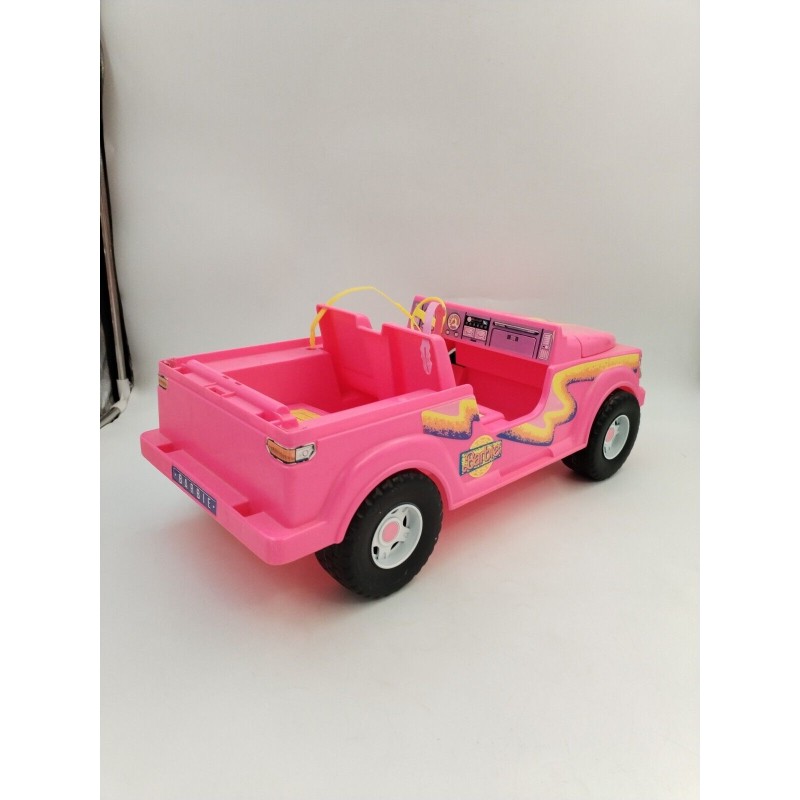 Barbie 1990 Mattel 4x4 Voiture Jeep Jouet Rose Fluo Barbie 1990 Mattel 4x4 Voiture Jeep Jouet Rose Fluo