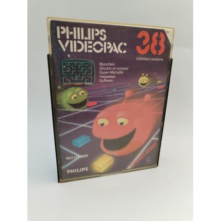 Philips 1982 Videopac 38 Munchkin Glouton Voraces Jeux Vidéo Jeu Arcade Rétro...