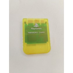 PlayStation Sony Memory Card Scph 1020 Jaune Fluo Carte Mémoire Jeux Vidéo