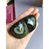 Oeil Céleste Pierre Obsidienne Arc En Ciel Taillée Double Coeur Cristal Naturel