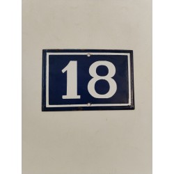 Plaque Émaillée Numéro 18 Rue Adresse Boîte Postale Maison