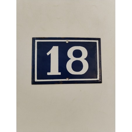 Plaque Émaillée Numéro 18 Rue Adresse Boîte Postale Maison