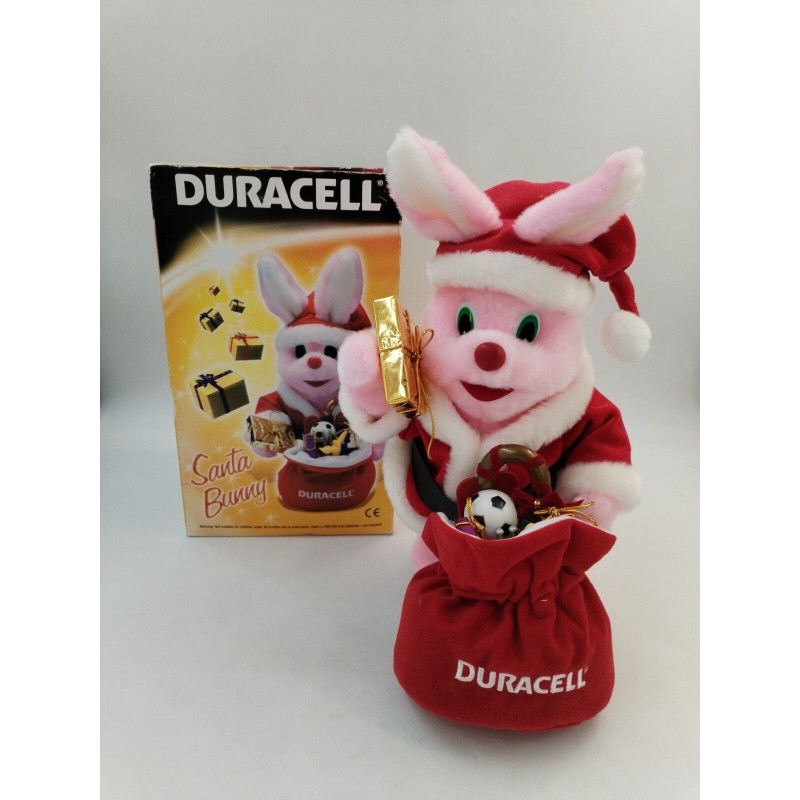Duracell Santa Bunny Grande Figurine Peluche Électronique Articulée Publicité Duracell Santa Bunny Grande Figurine Peluche Électronique Articulée Publicité