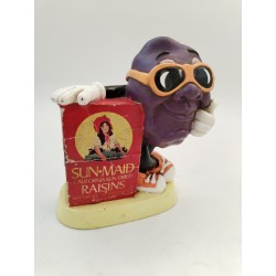 Tirelire Vintage 1987 Pub Sun Maid Raisins Raisin Figurine