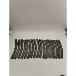 lot de 18 rails HO JOUEF COURBES N470 R -325 R-12 3/4 Trains Électriques Eclisse