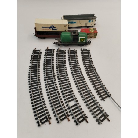 Lot Lima Pièces Wagon Citerne Bp Remorque Rails Trains Électroniques Circuit