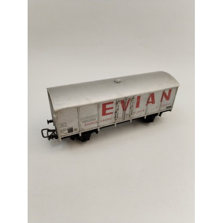 HO Jouef wagon Couvert Evian Badoit Loco Trains Électriques Train Publicité 