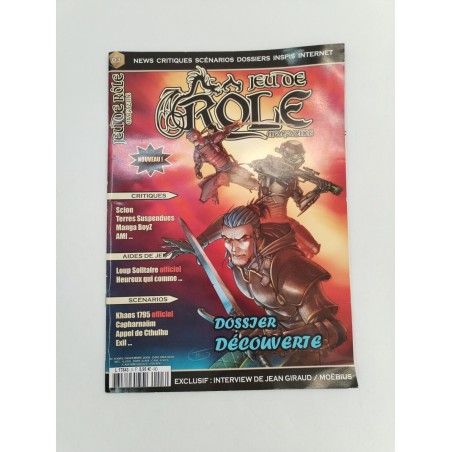 JDR RPG JEU DE RÔLE MAGAZINE N° 3 OCTOBRE NOVEMBRE 2008 Livre Jeux De Rôles