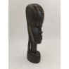 Buste Visage Statue Africaine Bois Ébène Sculpté Art Africain Tribu Statuette