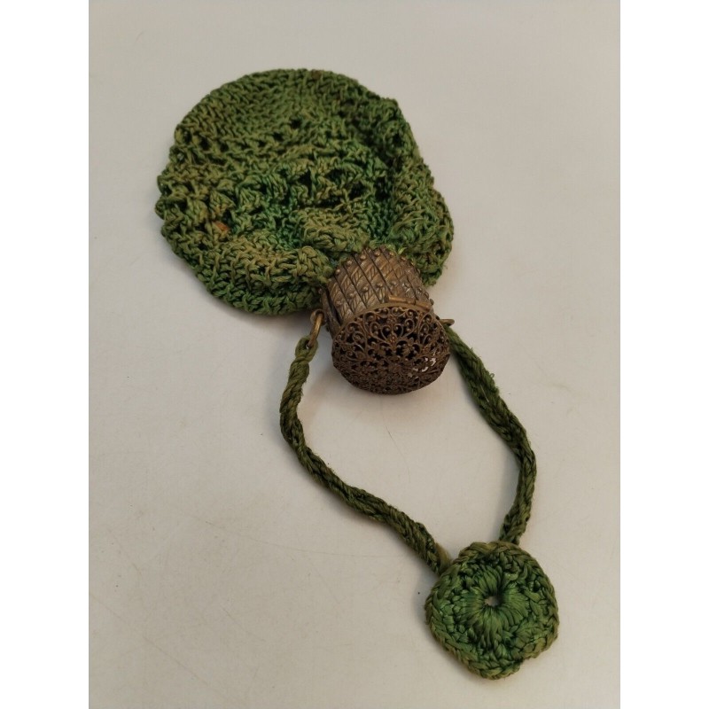 Ancien Sac A Main Français Soirée Tissu Crochet Laine Bourse Mendiant Fermoir... Ancien Sac A Main Français Soirée Tissu Crochet Laine Bourse Mendiant Fermoir...