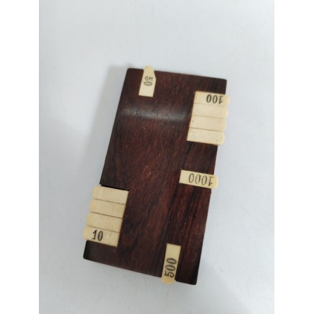 Ancien Marqueur Bois Os Compteur Points Compte Cartes Marque Jeux Jeu Bridge