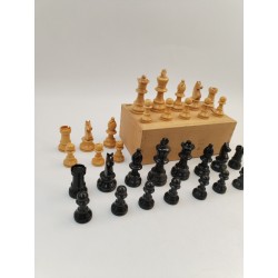 Jeux D'échecs Staunton Bois Verni Jeu Échec Échecs Chess Set Game Boite