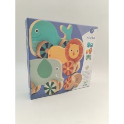 Djeco Vis ' N ' Roll Jeux De Vissage Qui Roule Bois Animaux Eveil
