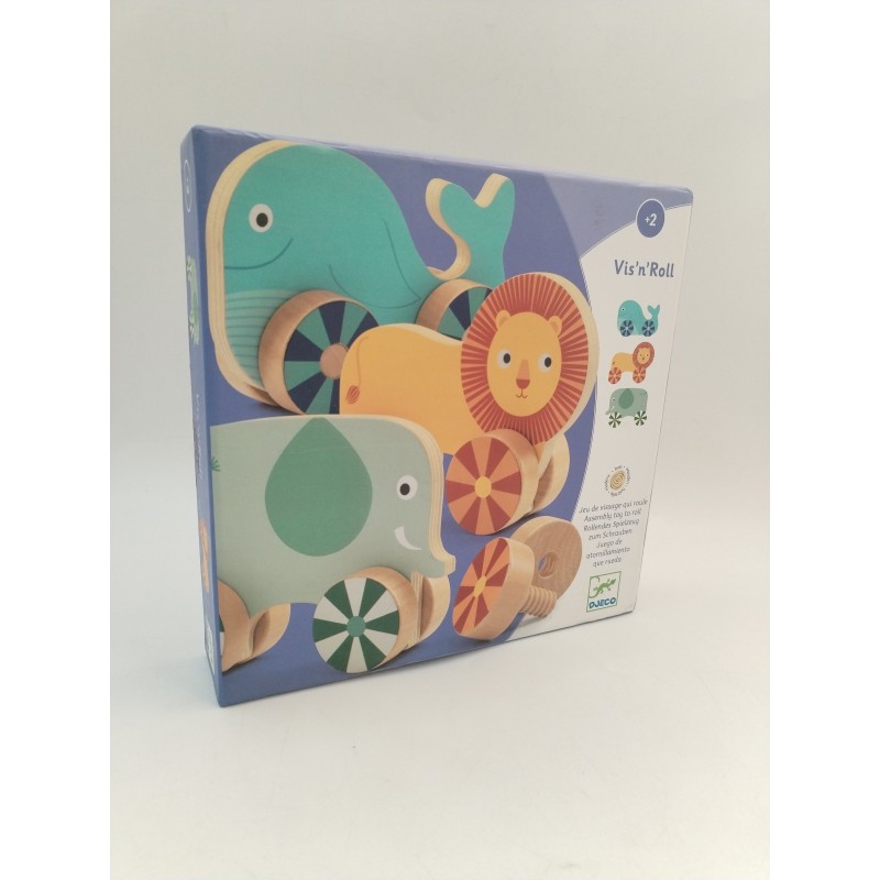 Djeco Vis ' N ' Roll Jeux De Vissage Qui Roule Bois Animaux Eveil Djeco Vis ' N ' Roll Jeux De Vissage Qui Roule Bois Animaux Eveil