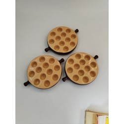Lot 3 Poêlons Neuf A Escargots 12 Troues Rustique Poêlon Escargot 🐌Plat Four 