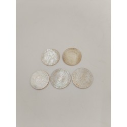 Lot De 5 Jetons Anciens Mises Nacre Gravé Ciselé Fleurs Poker Casino Jeu Jeux 