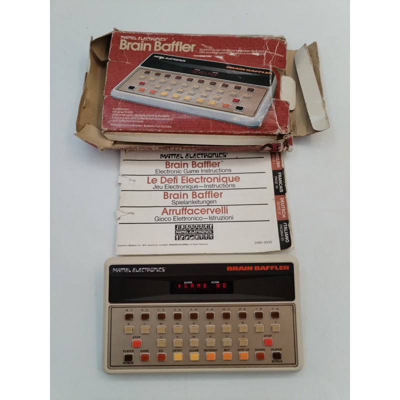 1979 Brain Baffler Mattel Electronics Le Défi Electronique Console De Jeu 1979 Brain Baffler Mattel Electronics Le Défi Electronique Console De Jeu