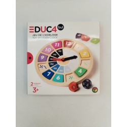 Jeu de l'horloge en bois Educabul Fnac Oxybul Éveil Apprentissage Complet Jeux