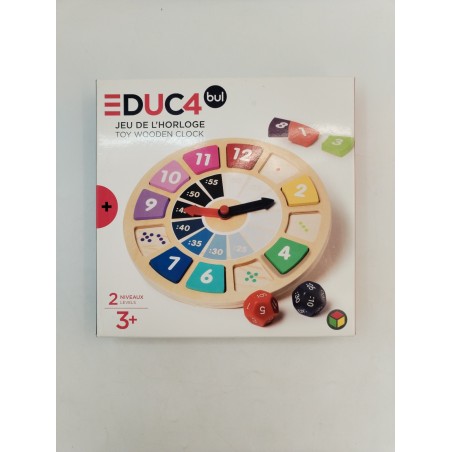 Jeu de l'horloge en bois Educabul Fnac Oxybul Éveil Apprentissage Complet Jeux