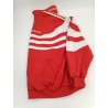 Années 90 Veste Adidas Vintage Rouge Blanche Haut Survêtement Sport As Monaco