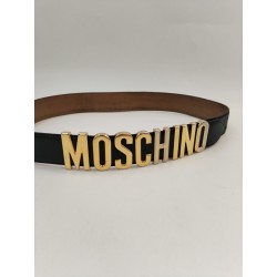 MOSCHINO Authentique Ceinture Vintage Cuir Redwall Made In Italy Genuine Leather