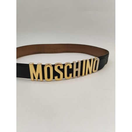 MOSCHINO Authentique Ceinture Vintage Cuir Redwall Made In Italy Genuine Leather