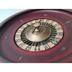 Très Belle Roulette Ancienne De Casino En Bois 30,5 CMS Jeux Jeu Ancien