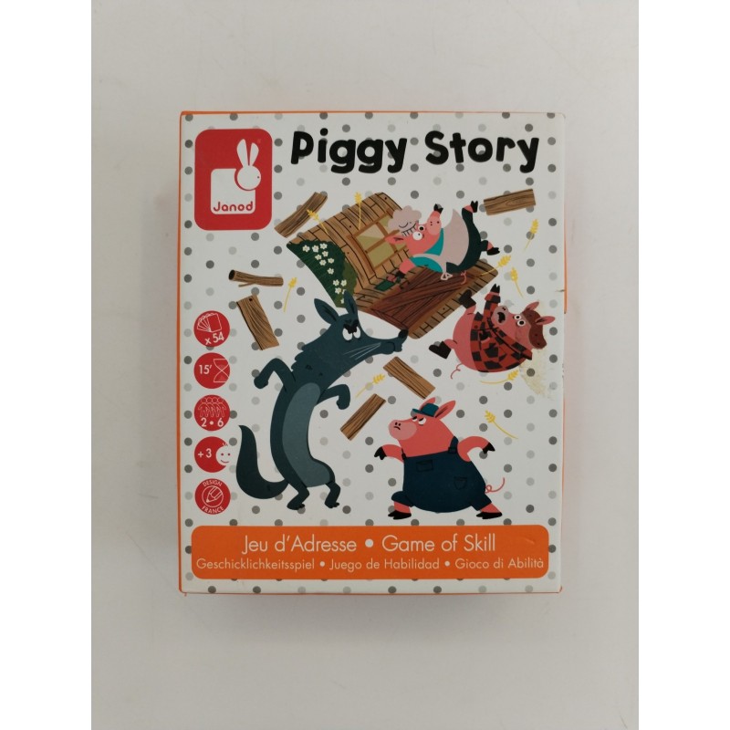 Piggy Story Janod Jeu D'adresse Jeux De Société Les 3 Petits Cochons Qui Rit 