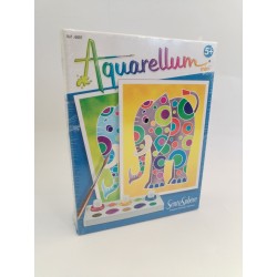 SentoSphère AQUARELLUM MINI Éléphants 4 PLANCHES Kit peinture Peintures