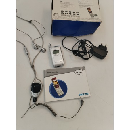 Introuvable Rare Philips 636 Téléphone Mobile Portable Collector GSM Tel Livret 