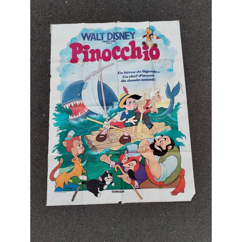 PINOCCHIO Walt Disney Productions Affiche de film Cinéma 120 X 160 cm Pub Film PINOCCHIO Walt Disney Productions Affiche de film Cinéma 120 X 160 cm Pub Film