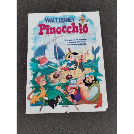 PINOCCHIO Walt Disney Productions Affiche de film Cinéma 120 X 160 cm Pub Film 