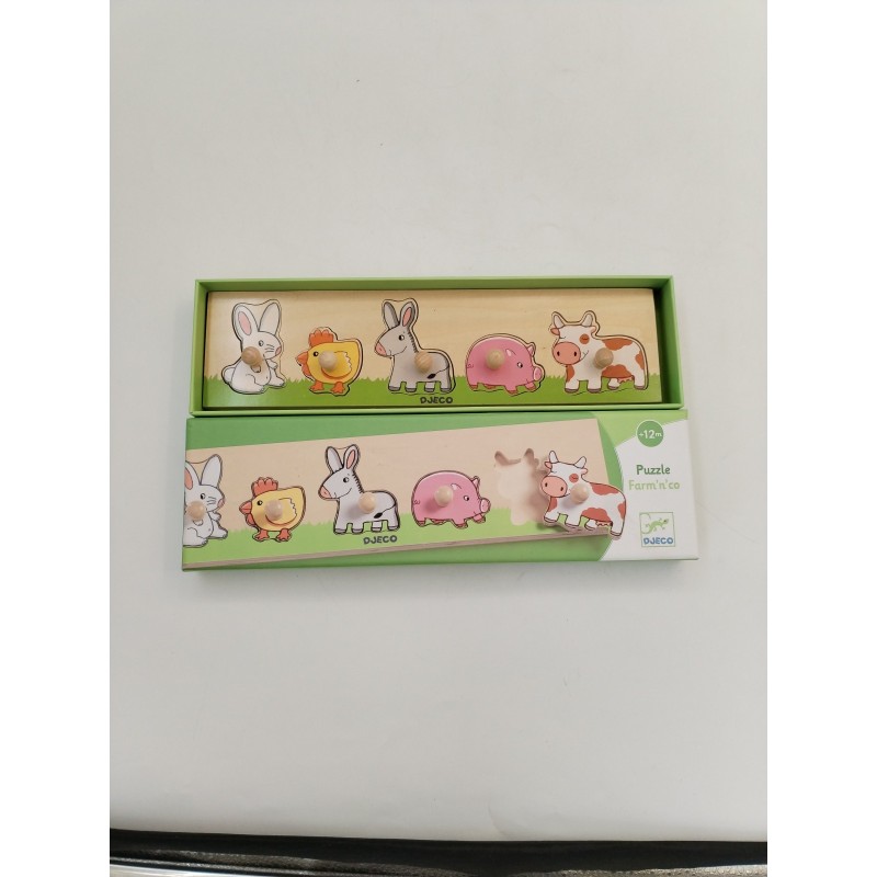 Djeco Puzzle Bois Farm ' N ' Co Animaux Ferme Jeux Jouet Éveil Jeu Djeco Puzzle Bois Farm ' N ' Co Animaux Ferme Jeux Jouet Éveil Jeu