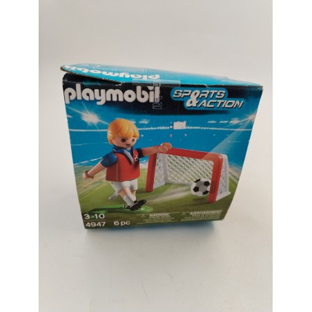 PLAYMOBIL 4947 Footballeur but Oeuf surprise Pâques neuf Jeu Jouet Figurine Foot