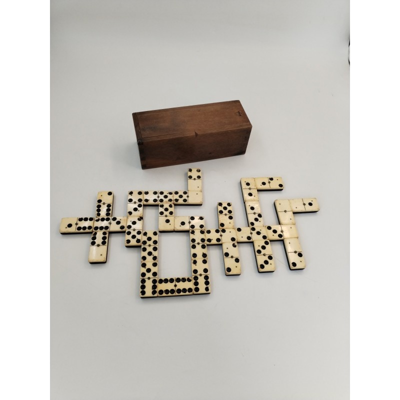 Grand Jeu De Dominos Ancien Double 6 Six Riveté Os Ébène 3 Rivets Jeux Domino Grand Jeu De Dominos Ancien Double 6 Six Riveté Os Ébène 3 Rivets Jeux Domino
