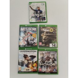 Lot De 5 Jeux Vidéo Xbox One Microsoft FIFA Fallout Overwatch Battleborn For...
