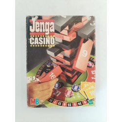 JENGA CASINO Hasbro MB jeux De Société Bois Hasbro Mises Poker Roulette Jeu 