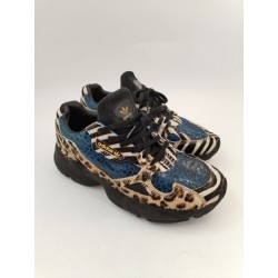Adidas Torsion Falcon Léopard Zèbre Panthère Basket Tennis Chaussure Peau Us...