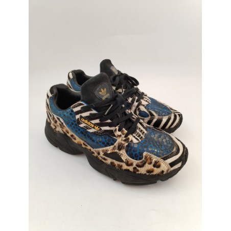 Adidas Torsion Falcon Léopard Zèbre Panthère Basket Tennis Chaussure Peau Us...