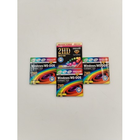 Lot X4 Maxell MS-DOS Formatted 2HD Mf2 Hd Windows 1.44 Mb Ibm PC At Compatibles