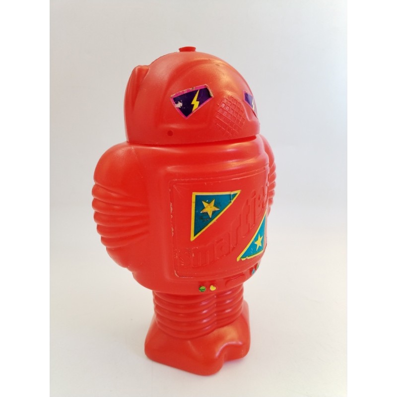 BOITE PLASTIQUE SOUFFLE SMARTIES ROBOT Candy box Vintage 80 Publicité Bonbons BOITE PLASTIQUE SOUFFLE SMARTIES ROBOT Candy box Vintage 80 Publicité Bonbons